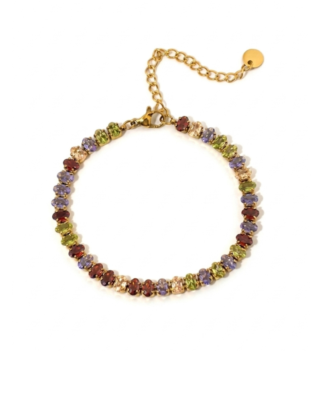 Multicoloured tennis bracelet