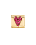 Ruby heart Charm