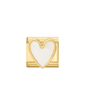 White heart Charm