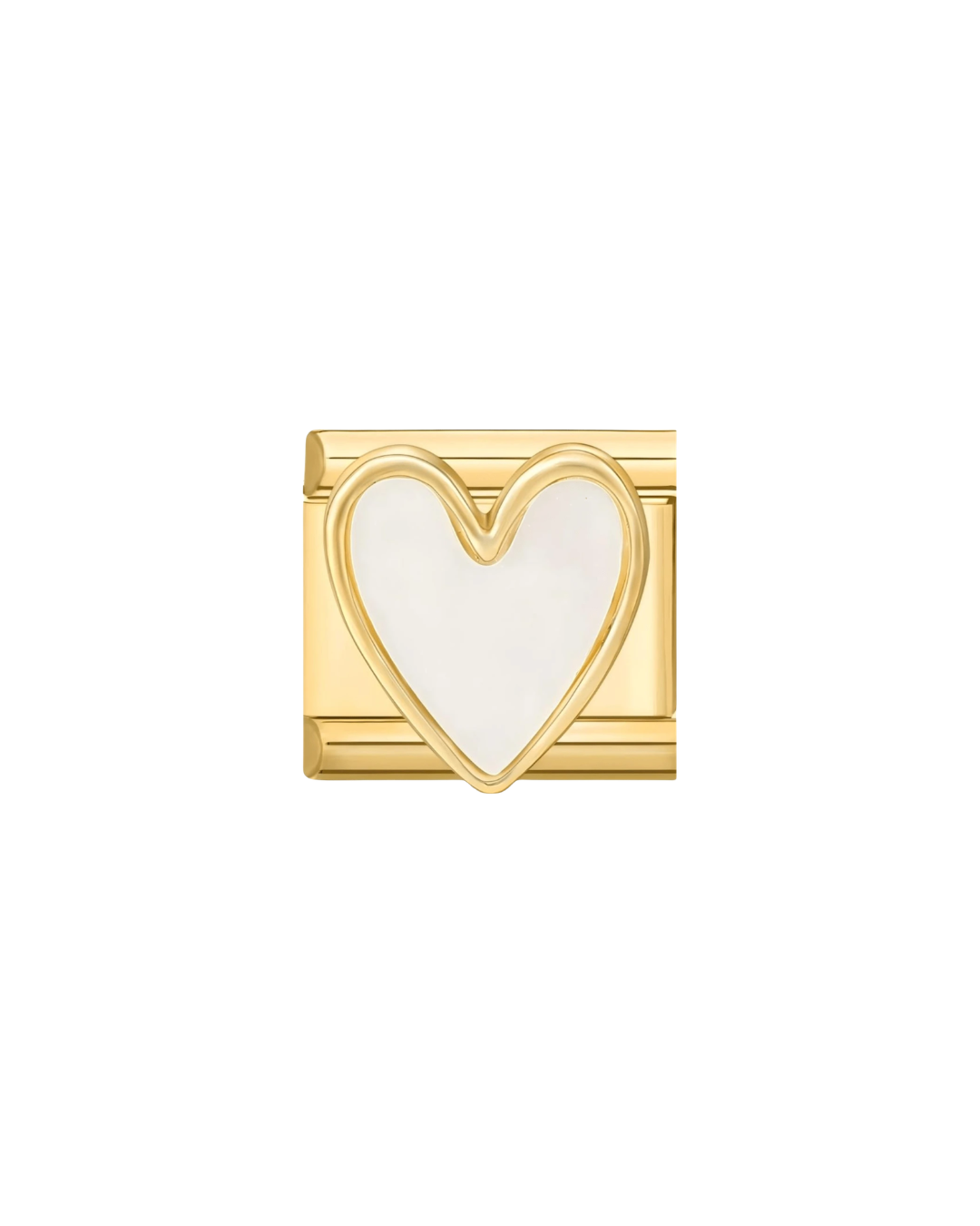 White heart Charm