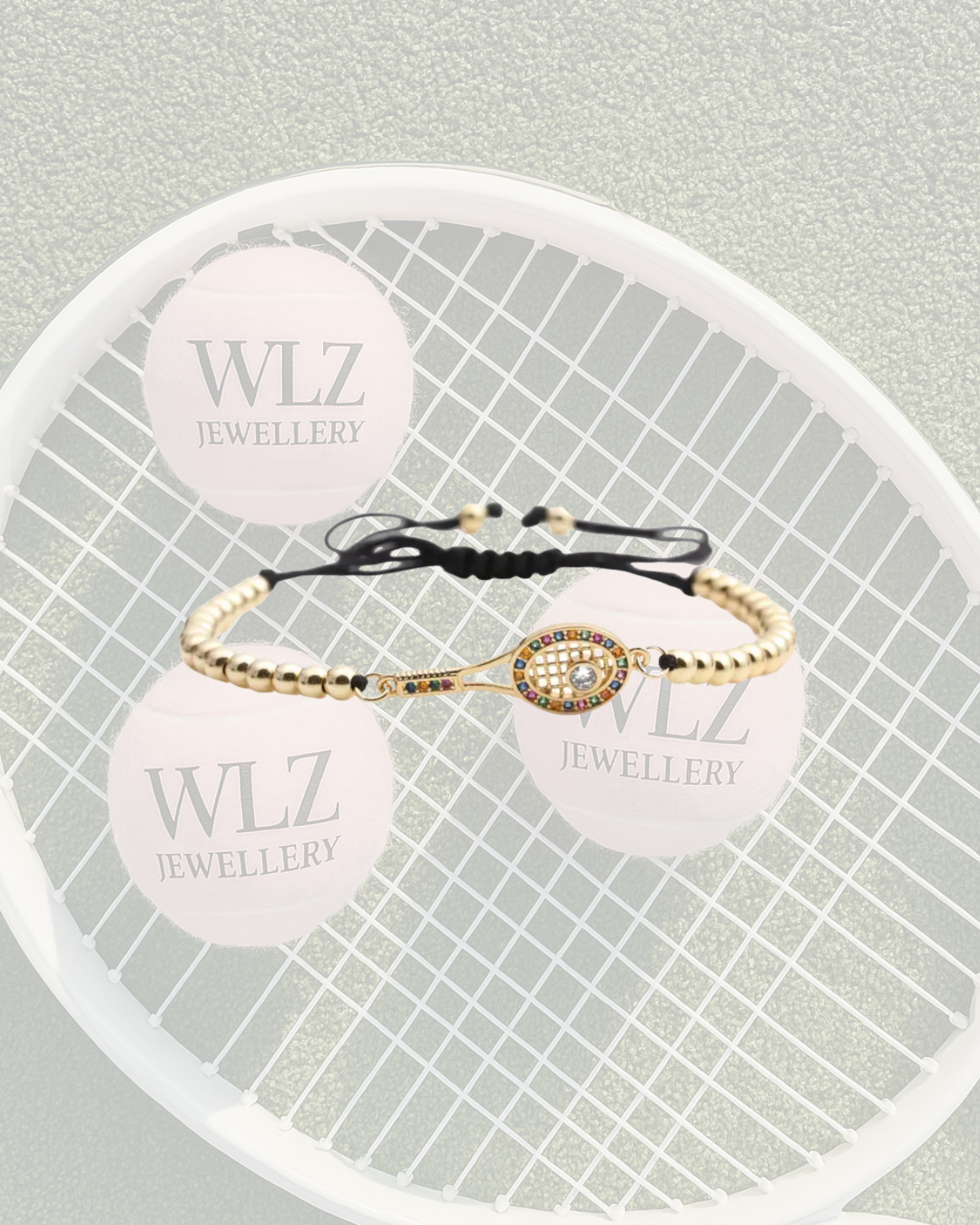 Tennis racket bracelet